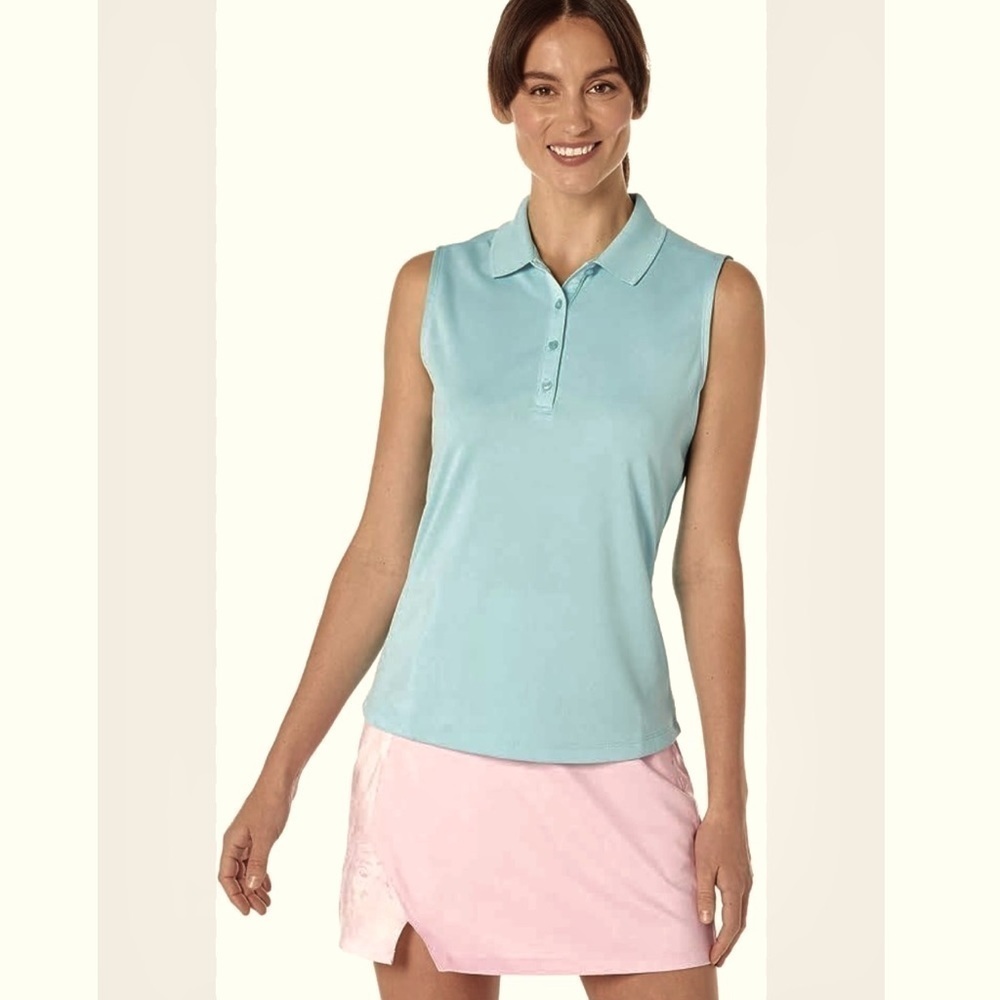 NIKE GOLF Dri-Fit sleeveless polo top in Blue women’s size M